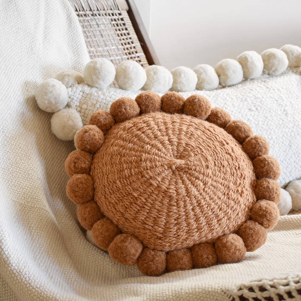 round-pillow-trend-ocre-finca-home Coussin déco bohème chic Finca Home
