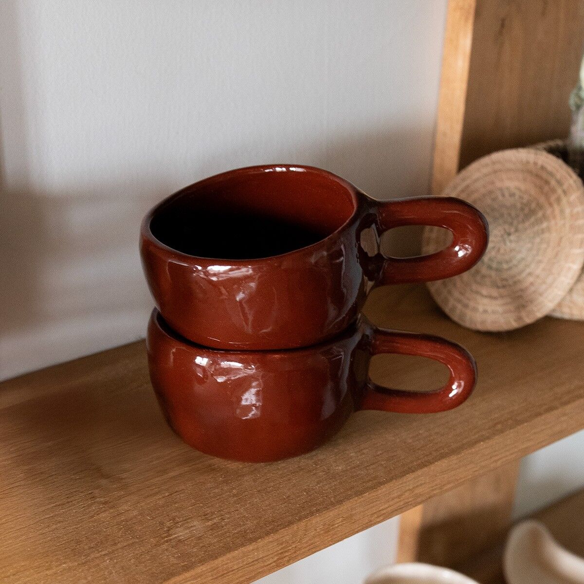 tasses-marron-glace Tasse en céramique marron glacé Finca Home