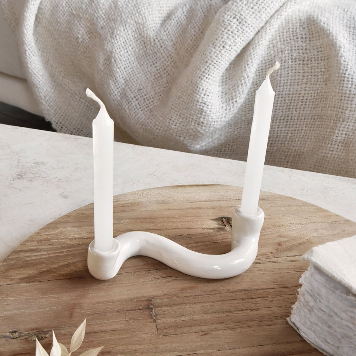 bougeoir-ceramique-beige-finca-home Bougeoir en céramique artisanale Finca Home