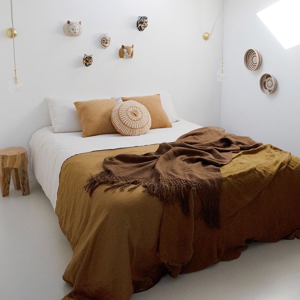 chambre-deco-boheme-chic-naturelle-finca-home Chambre déco bohème chic Finca Home