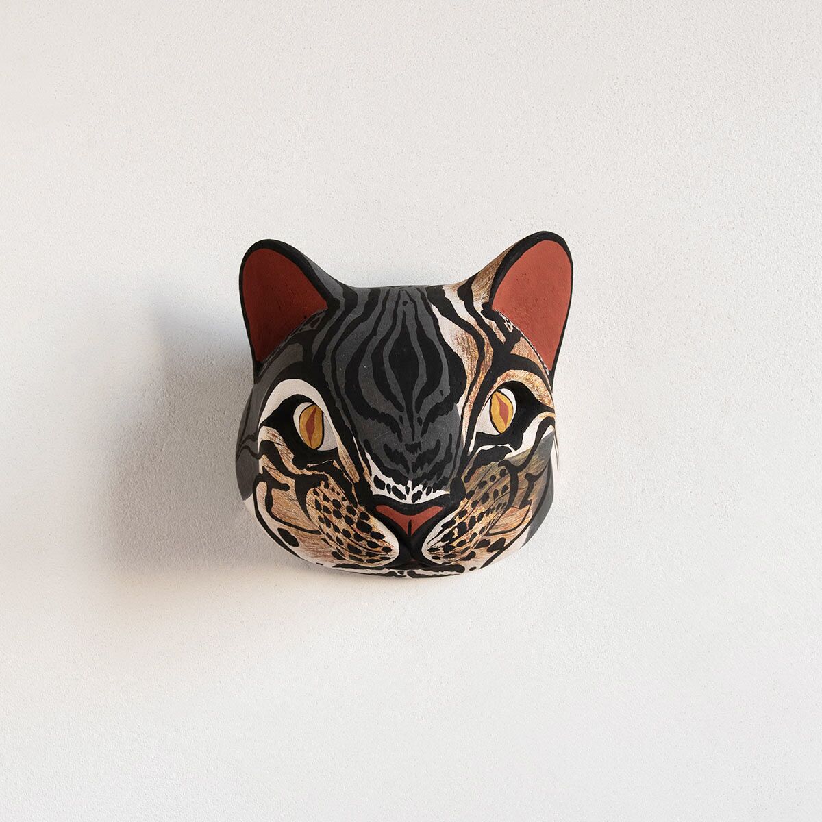 sculpture-murale-bois-grand-chat-finca-home-02 Trophée mural en bois grand chat Finca Home